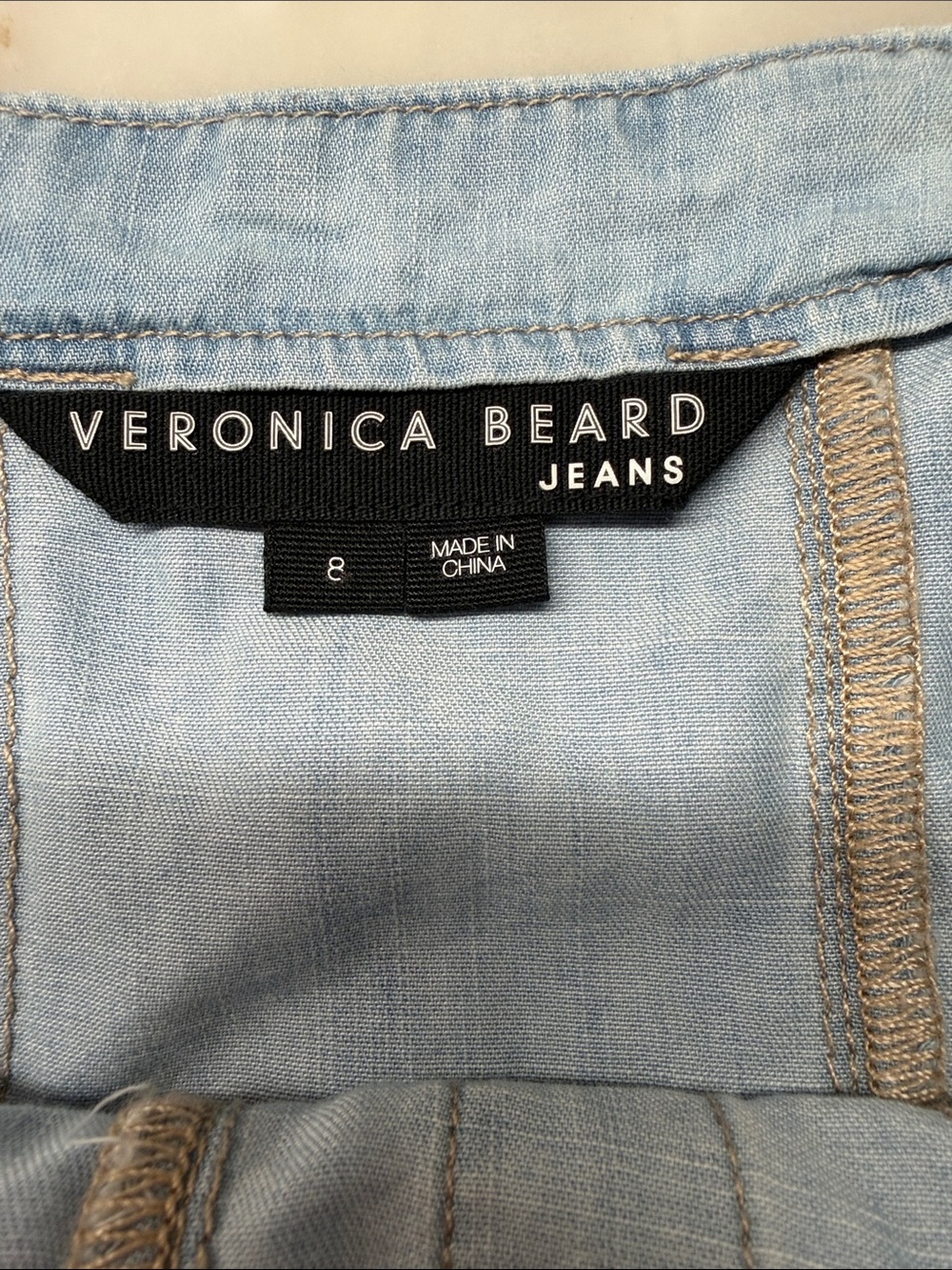 Veronica Beard Laura denim peplum tank - Picture 3 of 6